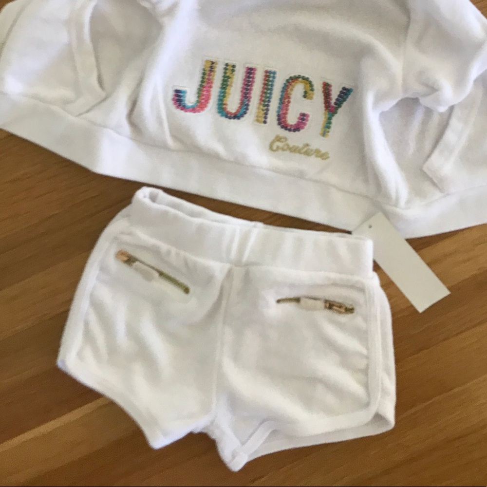 Juicy couture babygirl jacket and shorts set